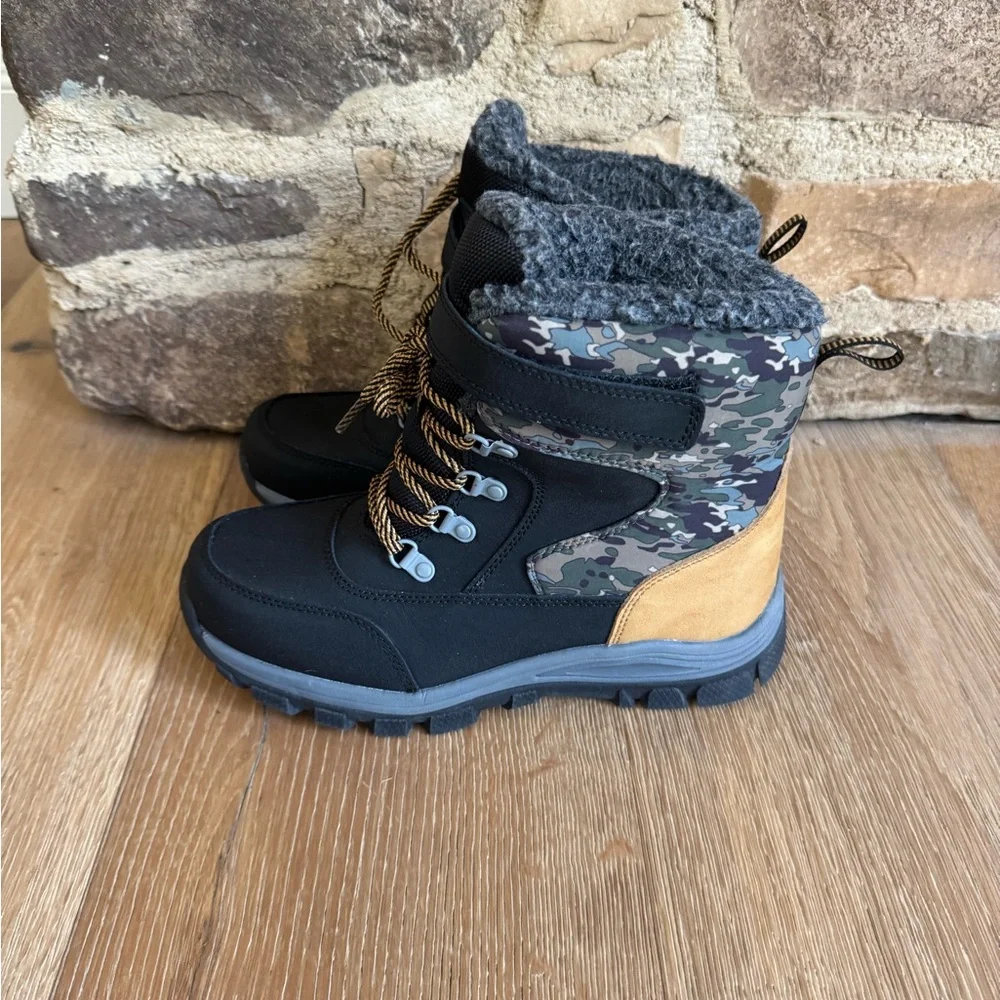 Thermolite NEW All In Motion Black Tan Camo Big Kids Sz4 Winter Boots pricefirm